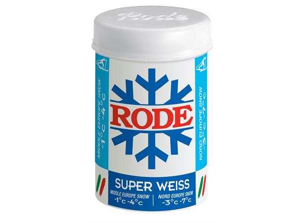 Rode Tørrvoks Super Weiss Festevoks for nysnø fra 3-8 minus 